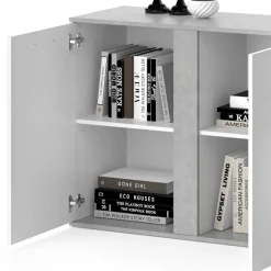 Kommode Novelli Beton 40 x 80 cm mit Türen Vicco