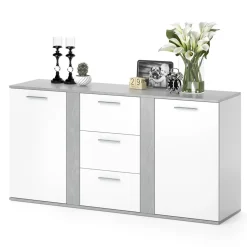 Kommode Novelli Beton 40 x 80 cm mit Schubladen Vicco