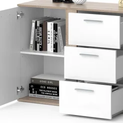 Kommode Novelli Sonoma 40 x 80 cm mit Schubladen Vicco