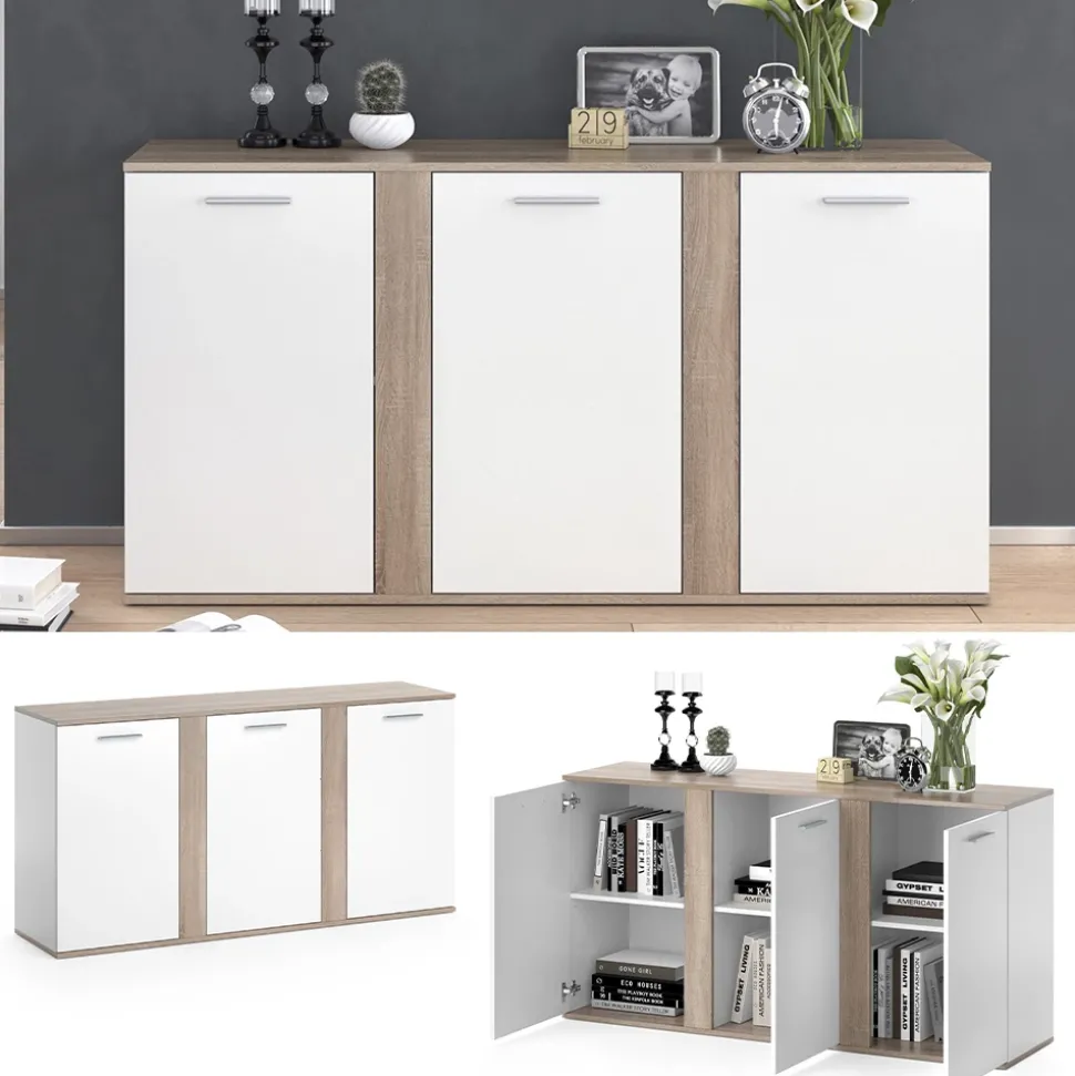 Kommode Novelli Sonoma 40 x 80 cm mit Türen Vicco