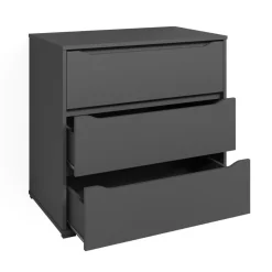 Kommode Ruben Anthrazit 48 x 77.6 cm mit 3 Schubladen Vicco