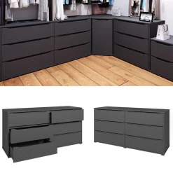 Kommode Ruben Anthrazit 48 x 77.6 cm Vicco