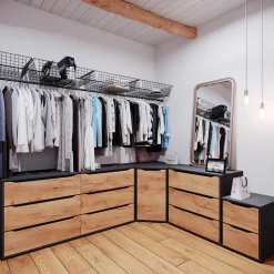 Kommode Ruben Goldkraft Eiche 48 x 77.6 cm mit Schubladen Vicco