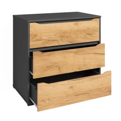 Kommode Ruben Goldkraft Eiche 48 x 77.6 cm mit Schubladen Vicco