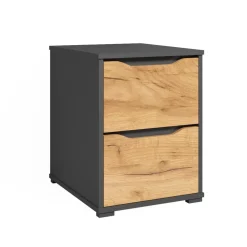 Kommode Ruben Goldkraft Eiche 40.2 x 53.6 cm mit Schubladen Vicco