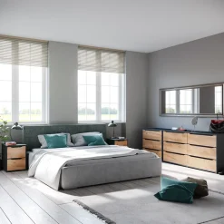 Kommode Ruben Goldkraft Eiche 48 x 77.6 cm mit Schubladen Vicco