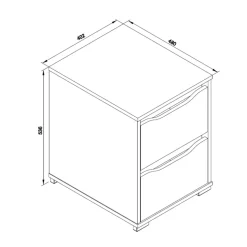 Kommode Ruben Weiß 40.2 x 53.6 cm Vicco