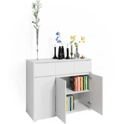 Kommode Ruben Weiß 48 x 101.6 cm mit Schubladen Vicco