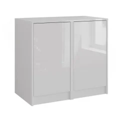 Kommode Sherry Weiß/Weiß Hochglanz 80.2 x 76 cm 2 Teile Vicco