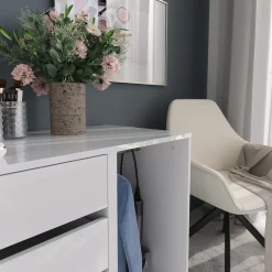 Kommode Sherry Weiß/Weiß Hochglanz 80.2 x 76 cm 2 Teile Vicco