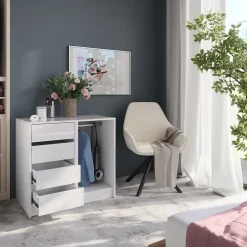 Kommode Sherry Weiß/Weiß Hochglanz 80.2 x 76 cm 2 Teile Vicco