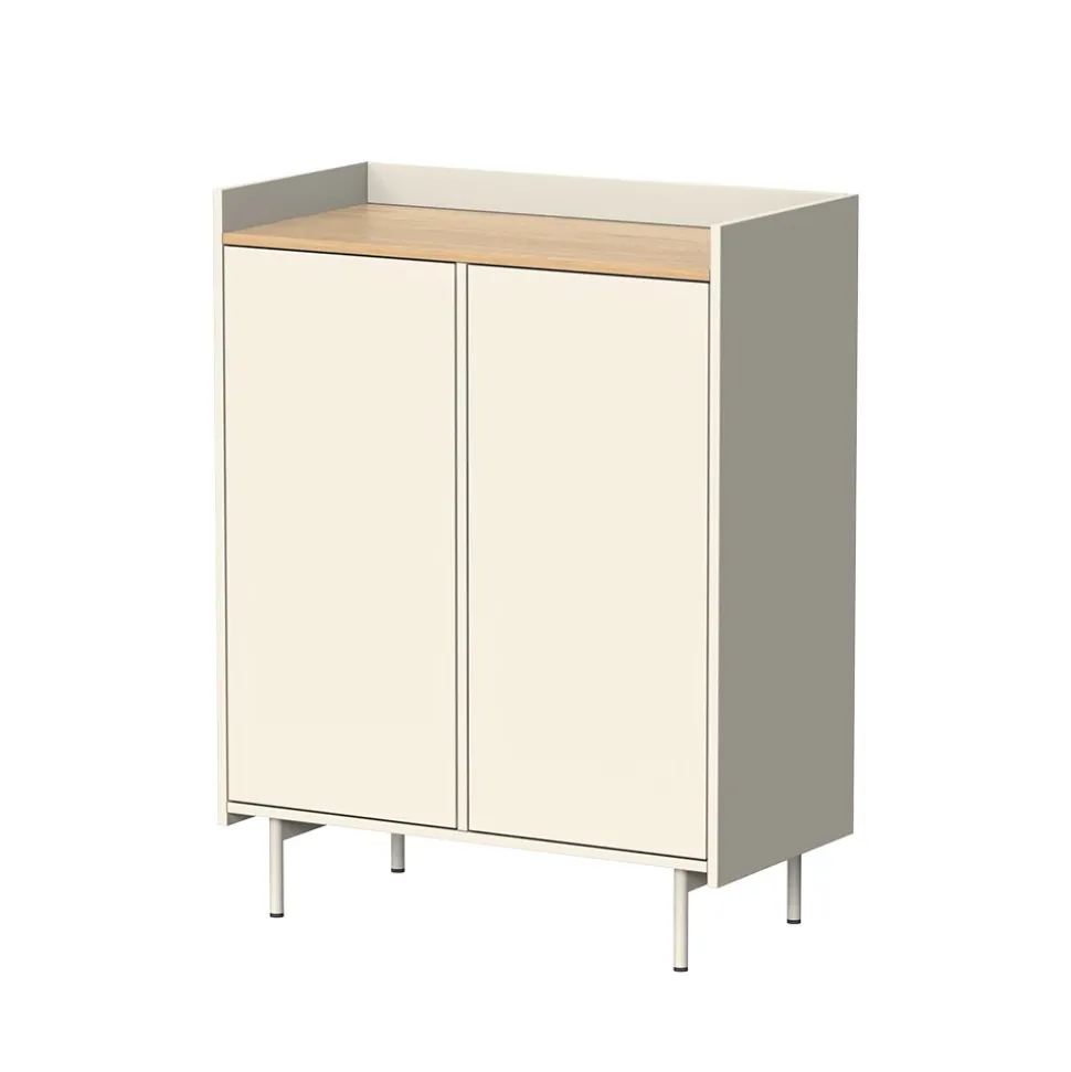 Kommode Velina Creme 80 x 103 cm mit 6 Fächern Vicco