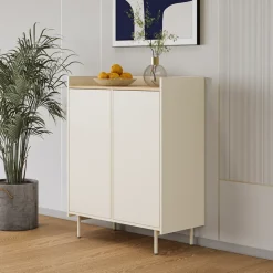 Kommode Velina Creme 80 x 103 cm mit 6 Fächern Vicco