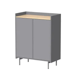 Kommode Velina Grau 80 x 103 cm mit 6 Fächern Vicco
