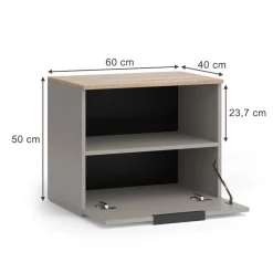 Kommode Wido Greige 60 x 50 cm mit klappe Vicco