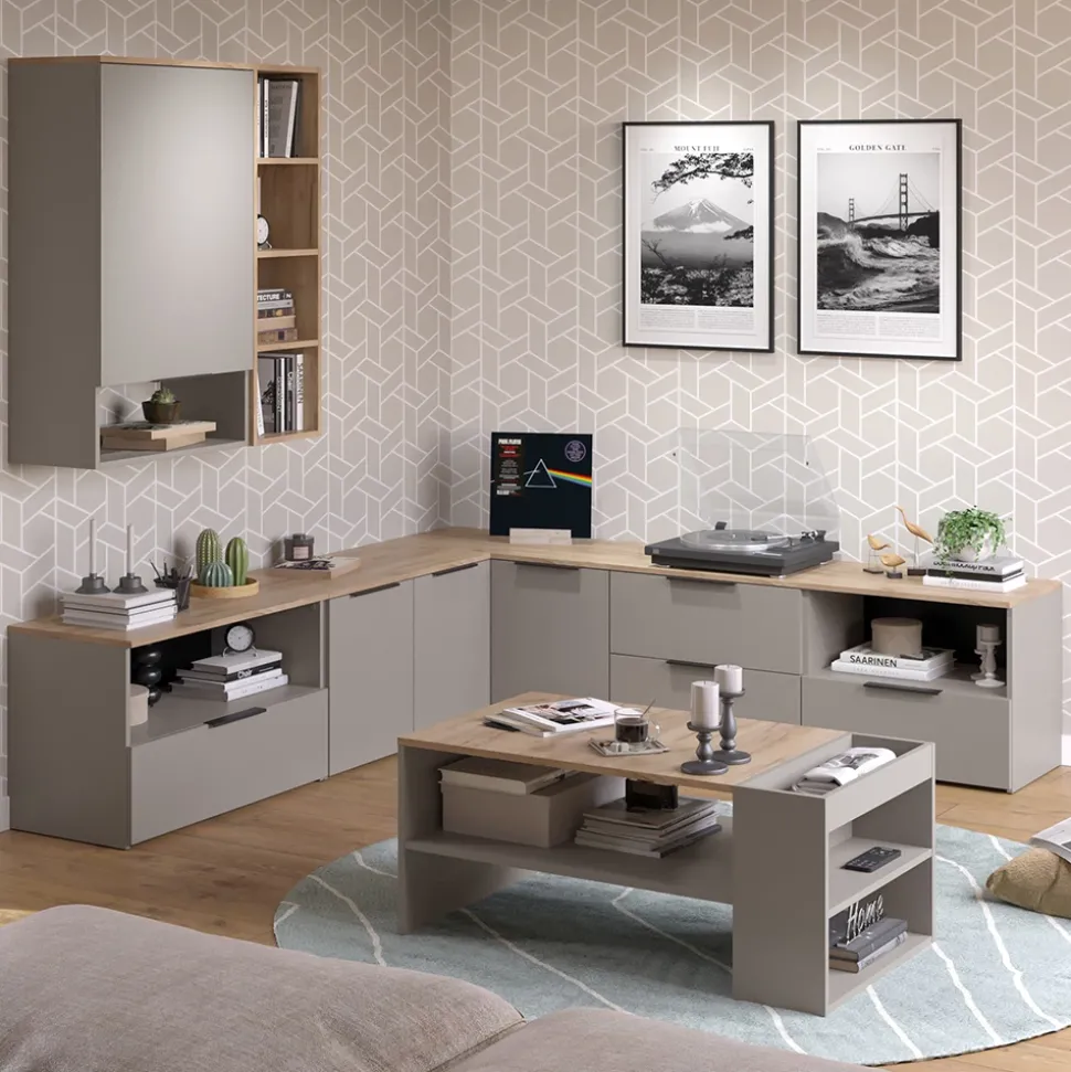 Kommode Wido Greige 60 x 50 cm mit klappe Vicco