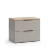 Kommode Wido Greige 60 x 50 cm mit 2 Schubladen Vicco