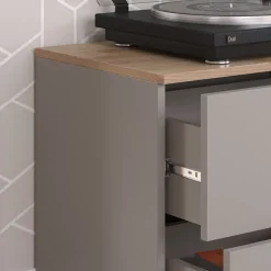 Kommode Wido Greige 60 x 50 cm mit 2 Schubladen Vicco