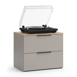 Kommode Wido Greige 60 x 50 cm mit 2 Schubladen Vicco