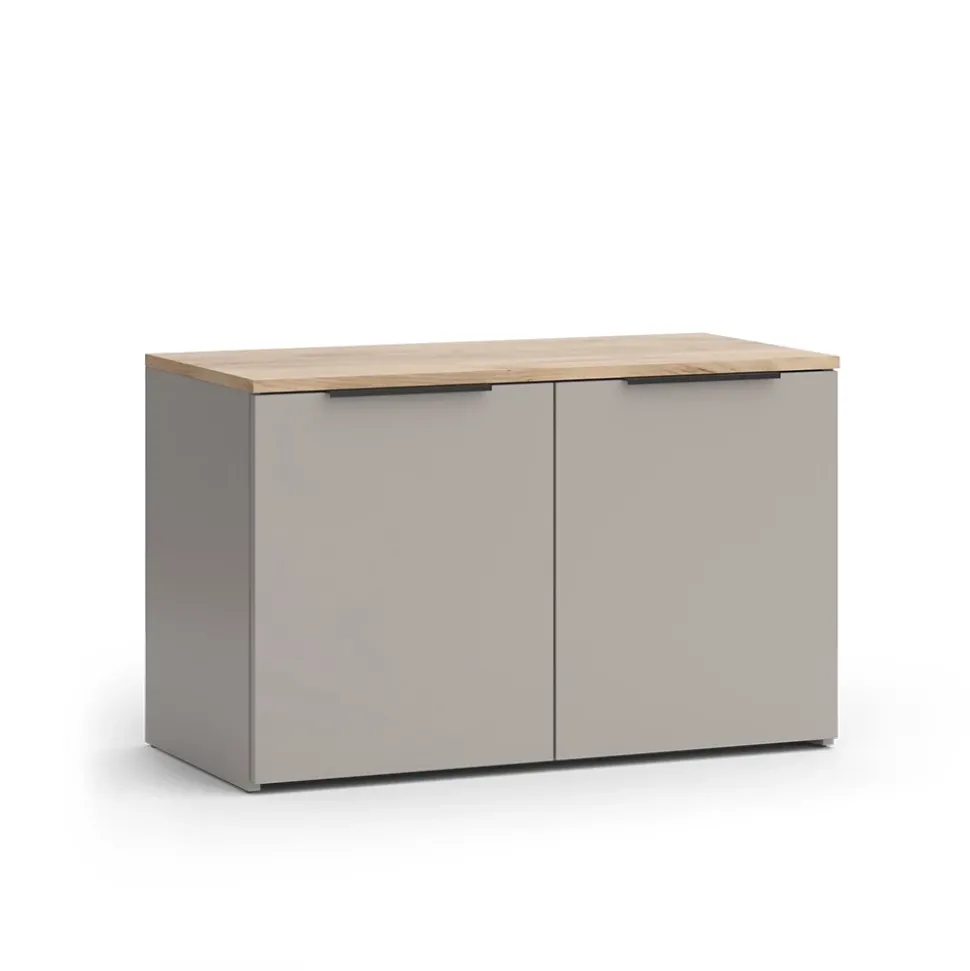 Kommode Wido Greige 80 x 50 cm mit 2 Türen Vicco