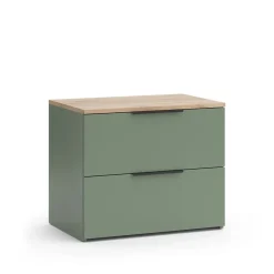 Kommode Wido Grün 60 x 50 cm mit 2 Schubladen Vicco