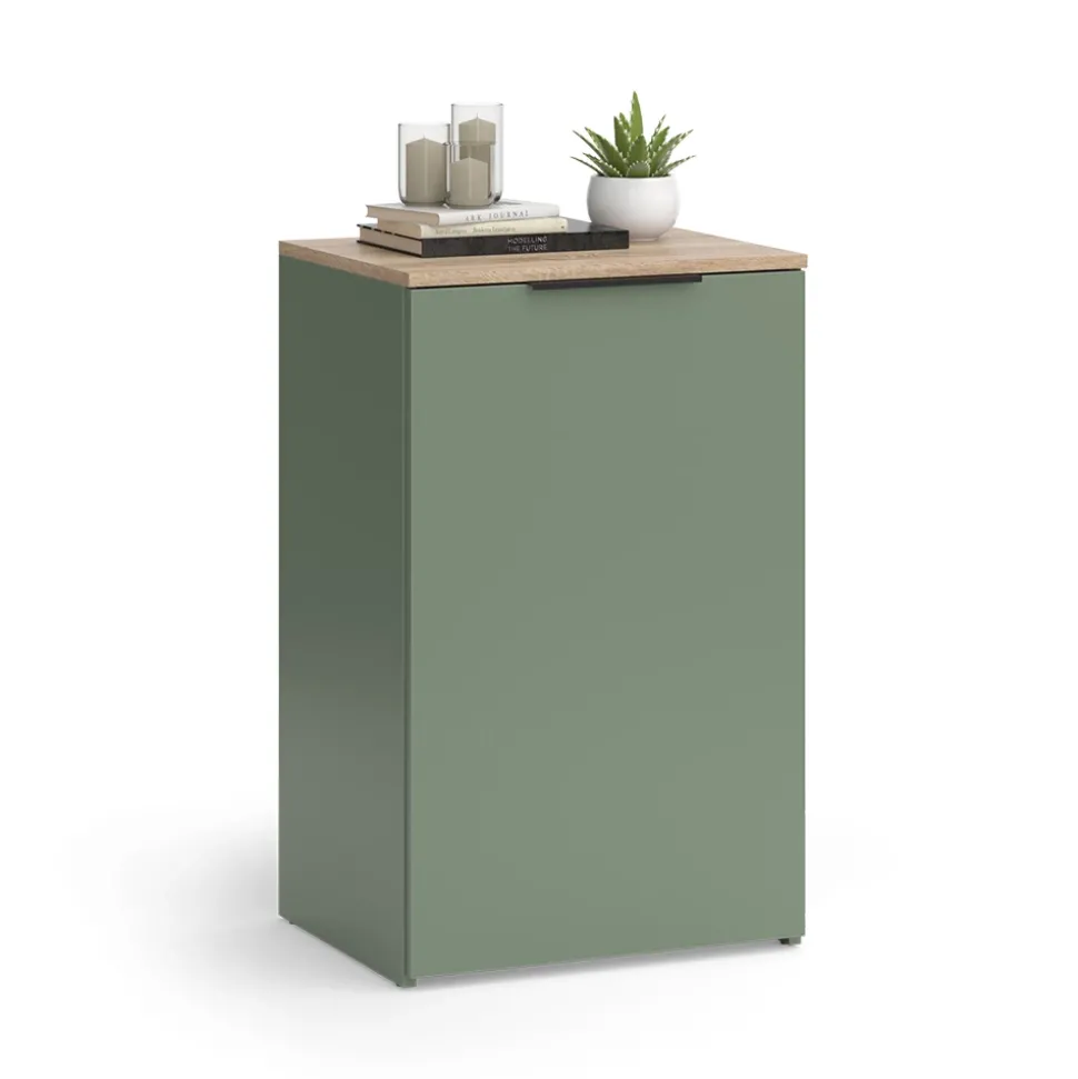 Kommode Wido Grün 50 x 80 cm mit Regal Vicco