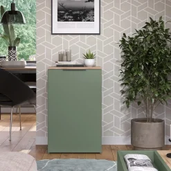 Kommode Wido Grün 50 x 80 cm mit Regal Vicco