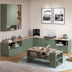 Kommode Wido Grün 60 x 50 cm mit klappe Vicco