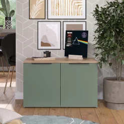 Kommode Wido Grün 80 x 50 cm mit 2 Türen Vicco
