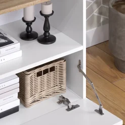 Kommode Wido Weiß/Sonoma 60 x 50 cm mit klappe Vicco