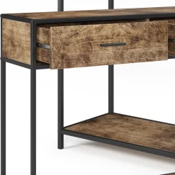 Konsolentisch Fyrk Antikholz 100 x 80 cm mit Schubladen Vicco