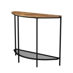 Konsolentisch Fyrk Eiche rustikal 92 x 81.5 cm mit offener Ablage Vicco