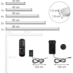 LED-Leiste Weiß 500 cm Vicco
