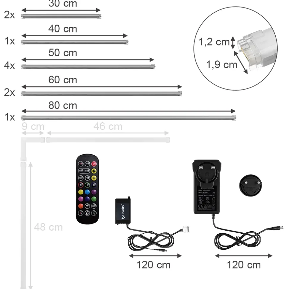LED-Leiste Weiß 500 cm Vicco