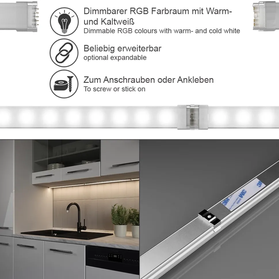 LED-Leiste Weiß 500 cm Vicco
