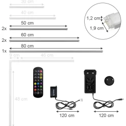 LED-Leiste Weiß 300 cm Vicco