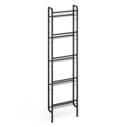 Leiterregal Klivo Schwarz 44.5 x 160 cm mit 5 Regalböden Vicco