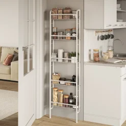 Leiterregal Klivo Weiß 44.5 x 160 cm mit 5 Regalböden Vicco