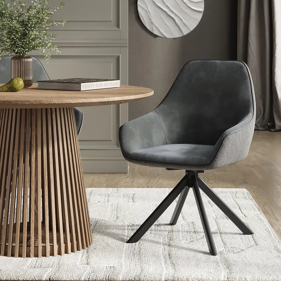 Loungesessel Eleganza Anthrazit 60 x 89 cm Vicco