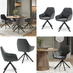 Loungesessel Eleganza Anthrazit 60 x 89 cm Vicco