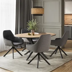 Loungesessel Eleganza Anthrazit 2er Set Vicco