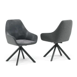 Loungesessel Eleganza Anthrazit 2er Set Vicco