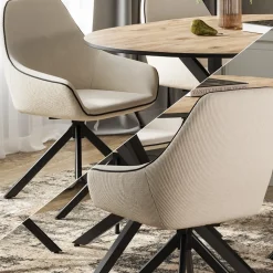 Loungesessel Eleganza Beige 2er Set Vicco