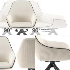 Loungesessel Eleganza Beige 2er Set Vicco