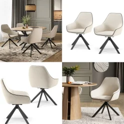 Loungesessel Eleganza Beige 2er Set Vicco