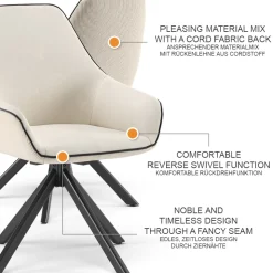 Loungesessel Eleganza Beige 2er Set Vicco