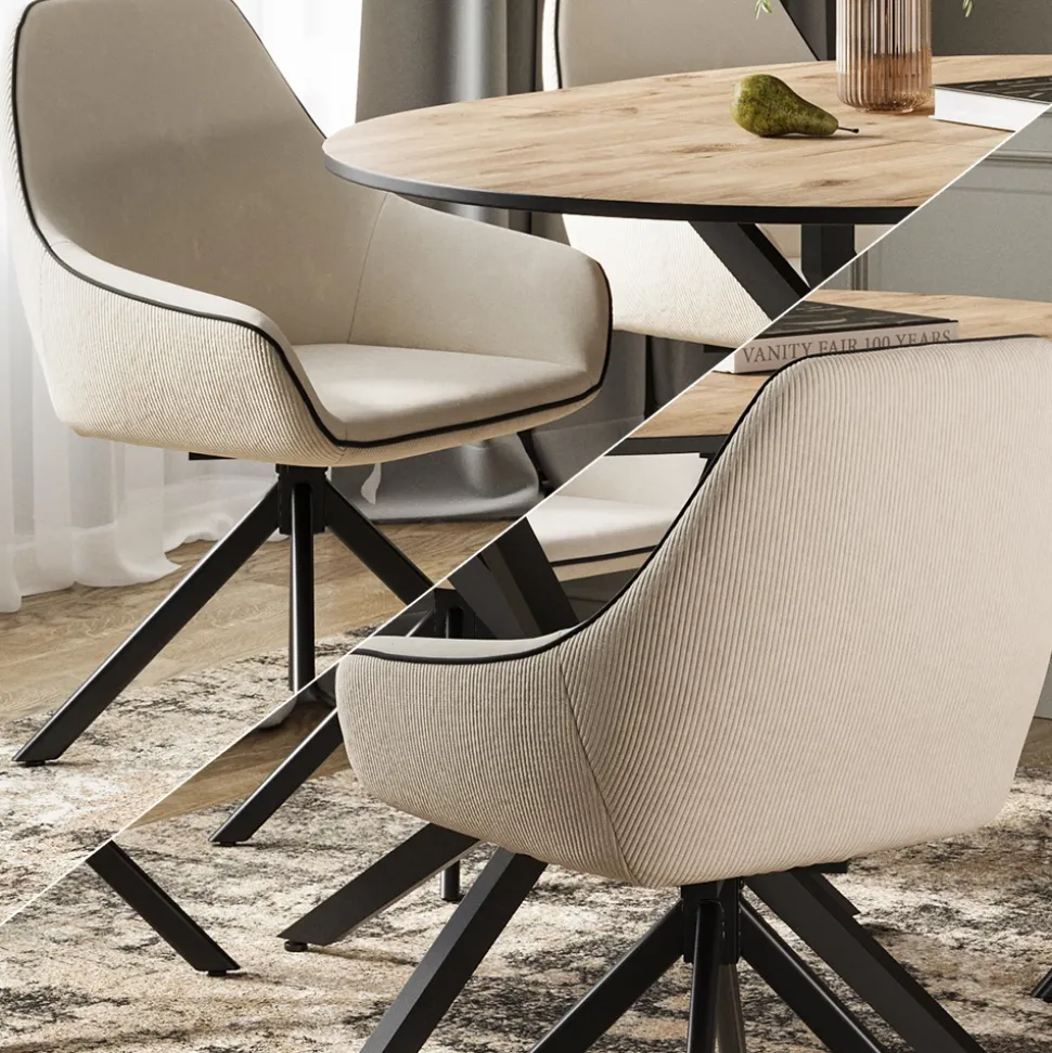 Loungesessel Eleganza Beige 60 x 89 cm Vicco