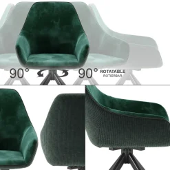 Loungesessel Eleganza Dunkelgrün 60 x 89 cm Vicco