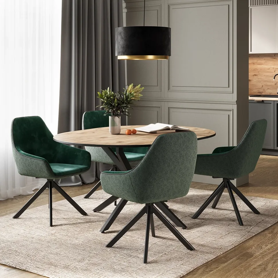 Loungesessel Eleganza Dunkelgrün 2er Set Vicco