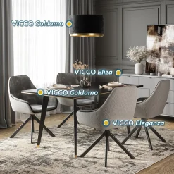 Loungesessel Eleganza Hellgrau 60 x 89 cm Vicco